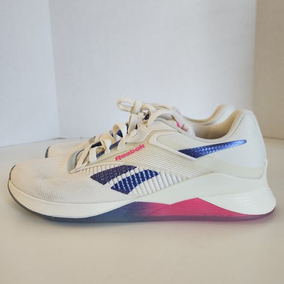 Reebok Women's Nano X4 Training Shoes, Chalk//Pink, Women's Size 8.5 - Picture 4 of 8